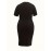 Plus Size Bodycon Crew Neck Belted Dress - Soft Medium Stretch Polyester, Casual Short Sleeve Solid Color Split Bodycon Dress for Spring & Summer - All-Season Wear, No Sheer, Knit Fabric, No Printing