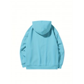 Chic Plus Size Women's Hooded Jacket - Color Block, Zip-Up Outdoor Coat With Drawstring & Pockets For Fall/Winter Chic Plus Size Women's Hooded Jacket - Color Block, Zip-Up Outdoor Coat With Drawstring & Pockets For Fall/Winter