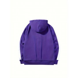Chic Plus Size Women's Hooded Jacket - Color Block, Zip-Up Outdoor Coat With Drawstring & Pockets For Fall/Winter Chic Plus Size Women's Hooded Jacket - Color Block, Zip-Up Outdoor Coat With Drawstring & Pockets For Fall/Winter