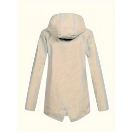Plus Size Plush Lined Hooded Coat, Warm Long Sleeve Zipper Coat for Winter, Casual Women's Clothing Plus Size Plush Lined Hooded Coat, Warm Long Sleeve Zipper Coat for Winter, Casual Women's Clothing