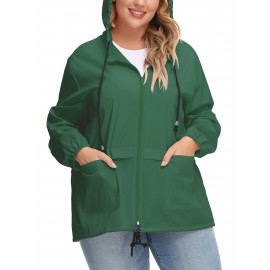 Plus Size Raincoat Women Water Resistant Rain Jacket Packable Outdoor Hooded Windbreaker Plus Size Raincoat Women Water Resistant Rain Jacket Packable Outdoor Hooded Windbreaker