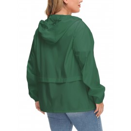 Plus Size Raincoat Women Water Resistant Rain Jacket Packable Outdoor Hooded Windbreaker Plus Size Raincoat Women Water Resistant Rain Jacket Packable Outdoor Hooded Windbreaker