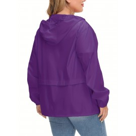 Plus Size Raincoat Women Water Resistant Rain Jacket Packable Outdoor Hooded Windbreaker Plus Size Raincoat Women Water Resistant Rain Jacket Packable Outdoor Hooded Windbreaker