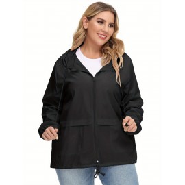 Plus Size Raincoat Women Water Resistant Rain Jacket Packable Outdoor Hooded Windbreaker Plus Size Raincoat Women Water Resistant Rain Jacket Packable Outdoor Hooded Windbreaker
