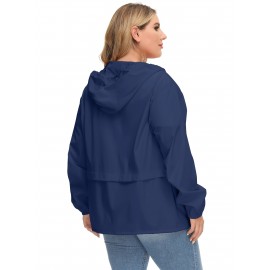Plus Size Raincoat Women Water Resistant Rain Jacket Packable Outdoor Hooded Windbreaker Plus Size Raincoat Women Water Resistant Rain Jacket Packable Outdoor Hooded Windbreaker